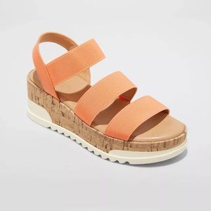 Womens sandals in orange